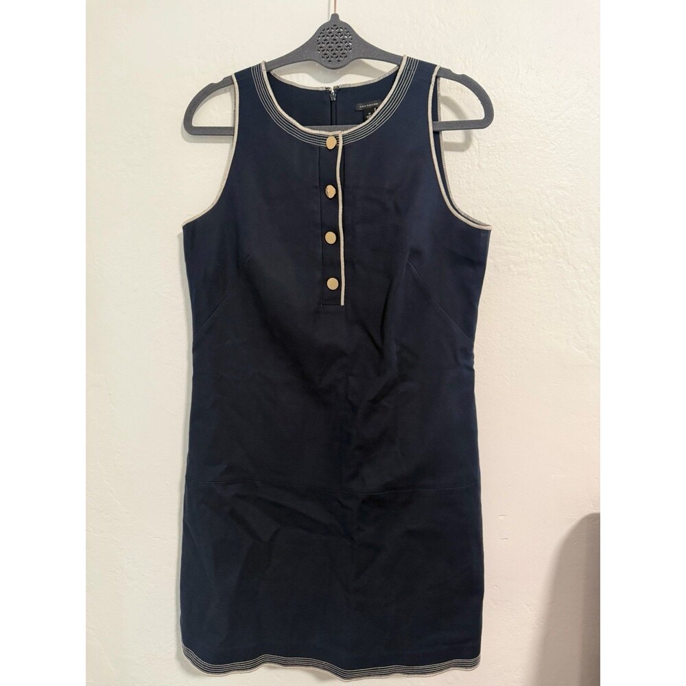 Ann Taylor Navy Shift Dress Size 8 Cotton Blend